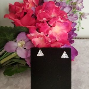 Triangle stud earrings